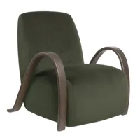 ferm living - fauteuil lounge buur - pin/rich velvet/lxhxp 75x87x84cm
