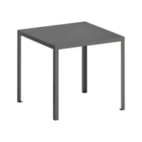 zeus - table de jardin tavolo 90x90cm - gunmetal/laqué époxy/lxpxh 90x90x74cm