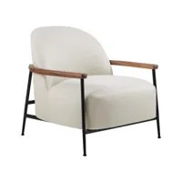 gubi - chaise longue avec accoudoirs sejour - gris 0001/plain/lxhxp 73x71x80cm/structure noir mat/accoudoirs en noyer huilé