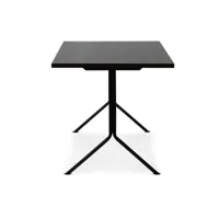 normann copenhagen - bureau kip structure noir - brun foncé/teinté, vernis uv/plateau de table en pin massif / piétement en acier peint par poudrage/l