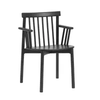 normann copenhagen - chaise avec accoudoirs pind - noir/teinté /lxhxp 55x81x52cm