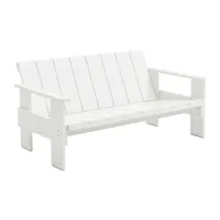 hay - canapé lounge d'extérieur crate - blanc/laqué à base d'eau/lxhxp 134,5x77x64,5cm