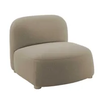 northern - fauteuil gem - marron clair/kvadrat brusvik 65 (92 % laine vierge, 8 % polyamide)/pieds en chêne/pxhxp 76x69x84cm