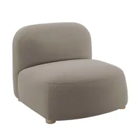 northern - fauteuil gem - marron/kvadrat brusvik 66 (92 % laine vierge, 8 % polyamide)/pieds en chêne/pxhxp 76x69x84cm