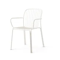 &tradition - chaise de jardin avec accoudoirs thorvald sc95 - ivoire/revêtu par poudre/lxhxp 62x84x59cm