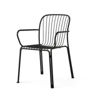 &tradition - chaise de jardin avec accoudoirs thorvald sc95 - noir chaud/revêtu par poudre/lxhxp 62x84x59cm