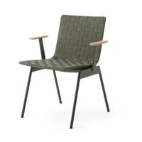 &tradition - chaise de jardin avec accoudoirs ville av34 - bronze vert/revêtu par poudre/lxlxh 67x59x79cm/avec patins en plastique