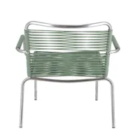 jan kurtz - fauteuil lounge d'extérieur fiam mya spaghetti - sauge/pvc/structure aluminium/lxlxh 69x66x70cm