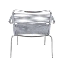 jan kurtz - fauteuil lounge d'extérieur fiam mya spaghetti - gris/pvc/structure aluminium/lxlxh 69x66x70cm