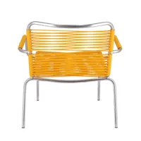 jan kurtz - fauteuil lounge d'extérieur fiam mya spaghetti - jaune/pvc/structure aluminium/lxlxh 69x66x70cm