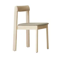 form & refine - chaise avec coussin de siège blueprint - marron 227/hallingdal 65/lxhxp 45,5x75,5x48,5cm/structure en chêne blanc huilé