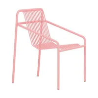 out objekte unserer tage - chaise de jardin avec accoudoirs ivy - rose tendre/revêtu de poudre/lxhxp 57x82x65cm