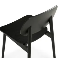 studio zondag - chaise baas - noir/lxlxh 48x54x79cm/profondeur de l'assise 42,3cm