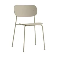 audo - chaise de jardin co dining plastic - olive/polypropylène recyclé/pxhxp 62x80x50,5cm/structure acier revêtu par poudre