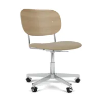 audo - chaise de bureau co task siège rembourré - beige/tissu audo bouclé 02/lxhxp 65,5x79,5x65,5cm/structure aluminium poli
