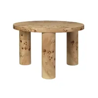 ferm living - table d'appoint haute brillance post s - nature/laqué/h x ø 41,4x65cm