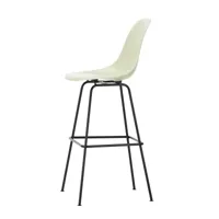 vitra - chaise de bar haute eames fiberglass basic dark - parchemin/assise fibre de verre/structure acier revêtu par poudre/lxhxp 47x120x54cm/ avec pa