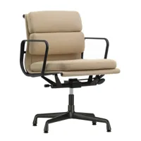 vitra - chaise de bureau ea 231 soft pad aluminium chair - papyrus, crème/laser re (100% polyester recyclé)/structure en aluminium revêtu par poudre..