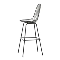 vitra - chaise de bar haute eames wire - basic dark/revêtu par poudre/ utilisable à l'extérieur/lxhxp 55,5x112,5x53cm/avec patins en feutre