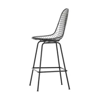 vitra - chaise de bar medium eames wire - basic dark/revêtu par poudre/ utilisable à l'extérieur/lxhxp 51,5x50,5x111cm/avec patins en feutre