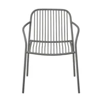 blomus - set de 2 fauteuil de jardin yua wire - gris granit/revêtement en zinc/lxhxp 60x77x60cm/avec patins en plastique/charge maximale 110 kg