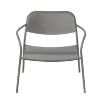 blomus - set de 2 fauteuil lounge de jardin yua wire - granit gris/galvanisé/revêtement par poudre/lxlxh 72x68x66cm/charge maximale 110kg/avec patins 
