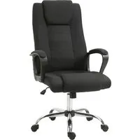 homcom fauteuil chaise de bureau ergonomique à roulettes pivotante hauteur réglable lin noir 62 x 62 x 110-119 cm    aosom france