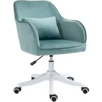homcom chaise de bureau fauteuil de bureau massant coussin lombaire intégré hauteur réglable pivotante 360° vert