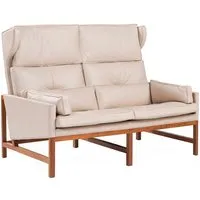 wood frame lounge | wing back sofa