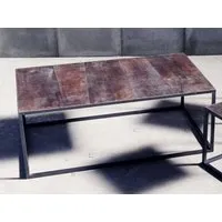 mesa leather | table basse