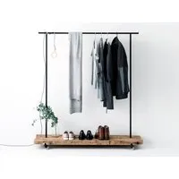 reclaimed wood clothes rack #01