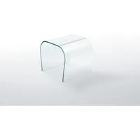 bent glass stool