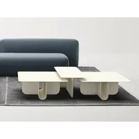 u | table basse en aluminium