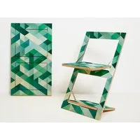 fläpps folding chair - criss cross green