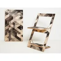fläpps folding chair - criss cross gray