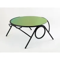 o2 | table basse en verre coloré