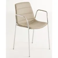 gaber - chaise design en métal avec accoudoirs alhambra tbi - arredinitaly (4 pezzi)