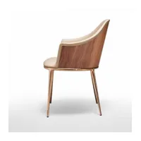 midj spa - précieux et original fauteuil lea disponible dans une large gamme de tissus laqués et de finitions chromées - par midj