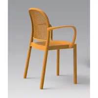 gaber - chaise avec accoudoir panama b confortable et pratique (4 pezzi)