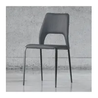 sedit - chaise robuste vittoria avec structure en métal (2 pezzi)