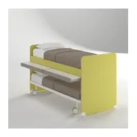 s. martino mobili - lit haut luna avec deuxième lit et étagères coulissantes