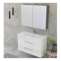 adattocasa - composition smart, avec lavabo en céramique intégré.