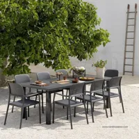 nardi_set - table à rallonge levante avec chaises bora. le jardin est ok avec arredinitaly