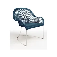 midj spa - guapa à chaise avec cadre en metallo et siège en cuir brut de coupe en plusieurs couleurs
