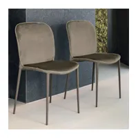 sedit - chaise abba tapissée et recouverte. (2 pezzi)