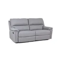 contemporary style - canapé 3p inclinable olivia texte gris, découvrez la livraison à l&apos;étage