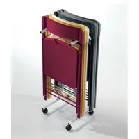 pezzani - ensemble chariot + 6 chaises pliantes modèle zeta