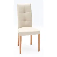 arredo smart - chaise haute tapissée avec boutons et pieds en bois, en ligne par arredinitaly