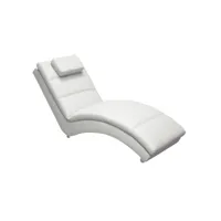 contemporary style - chaise longue yvonne blanche, beaucoup de produits à des réductions incroyables