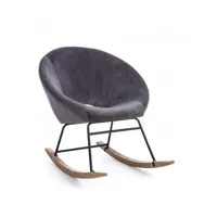 contemporary style - fauteuil à bascule annika gris foncé, idées de décoration d&apos;intérieur de arredinitaly